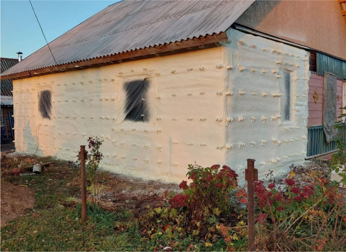 Утепление ППУ наружных стен дома